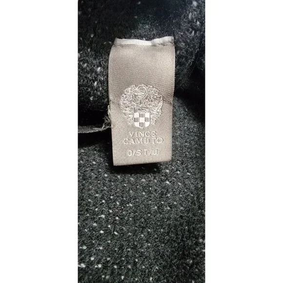 Vince Camuto One Size Women's Pop-Stripe Fringe Wrap Shawl Poncho Black O/S - Picture 6 of 11